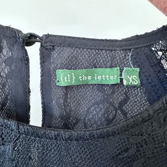 The Letter Black Lace Cocktail Mini Dress - Anthropologie Style XS - Picture 11 of 14